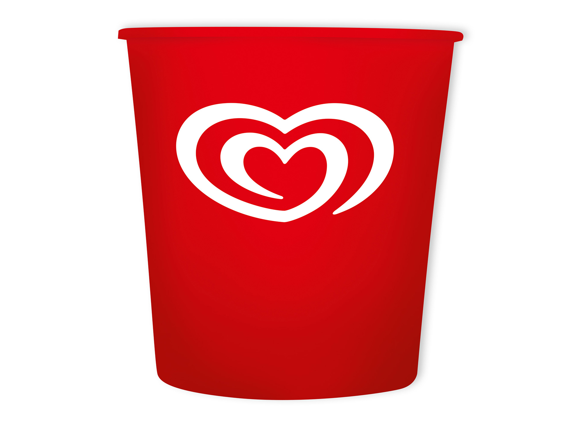 Langnese Papierkorb halbrund