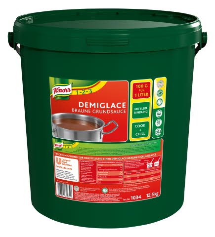 KNORR Demiglace braune Grundsauce 12,5 Eimer KNORR Demiglace braune Grundsauce 12,5 Eimer