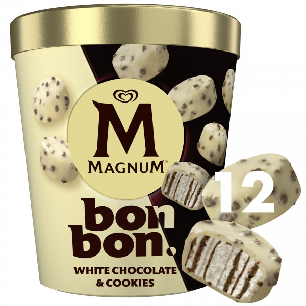 Magnum Bonbon White Choc Cookies 8x204ml